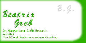 beatrix greb business card